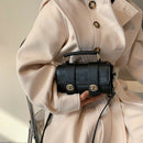 Stone Pattern Women Daily Hasp Crossbody Bag Tote Portable Solid Leather Handbag