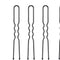 80Pcs Hair Grips U-shaped Waved Bobby Pin Bun Hairpins Clip Updo 6CM Black
