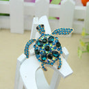 Fashion Charm Rhinestone Blue Turtle Brooch Pin Crystal Brooch Pins Jewelry MOAU