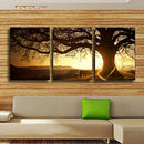 Large Spray Paint Painting Canvas Picture Wall Decor Art Set of 3 DUSK TREE