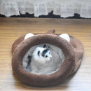 Warm Coral Velvet Cat Sleeping Bag Puppy Puppy Pet Cat Bed Kennel House Sof V9Q1