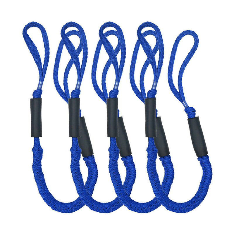 4 Pack Bungee Stretching Dock Line 4ft Marine Rope for Boat PWC Anchors