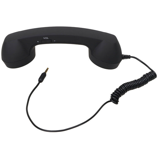 3.5mm Retro Radiation-Proof Telephone Handset Cell Phone Receiver (Black) A#S