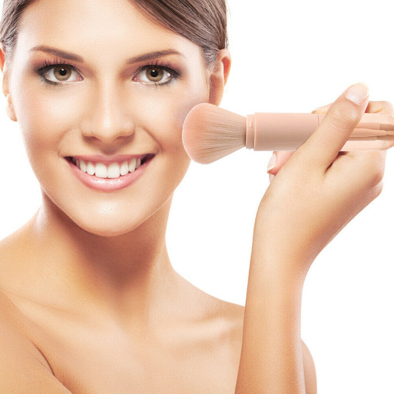 Telescopic 4 in 1 Eye Makeup Brushes Set Eyeshadow Blush Cosmetics Pens Kit