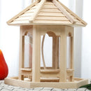 Wooden Bird Feeder House Birdhouse Hanging Nest with Loop Home Garden Yard OO3D6