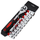 12x 1/4 Ratchet Wrench Socket Set Hardware Vanadium Repairing Kit Hand Tool 2018