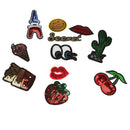 12pcs Lipstick Tower Embroidered Sew/Iron on Patchs Appliques For Bags DIY