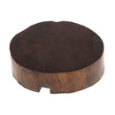 Southeast Asia Style Art Furnishing Brown Round Wooden Cigarette Ashtray for