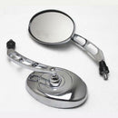 Pair Motorcycles Adjustable Round Side Rearview Mirrors for Universal Harely