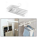 Multi-functional Pants Rack Shelves 5 in 1 Stainless Steel Wardrobe Magic Hanger