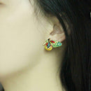 Rhinestone Earrings Girl Colorful Butterfly Stud Earrings Women Wedding Jewelry