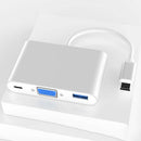 Type-C to VGA Adapter Cable + HUB + PD 3 in 1 Docking Station Type-C to m C8Z4