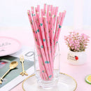 25pcs Mermaid paper straws drinking straws birthday party dessert table pro`m