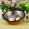 Stainless Steel Anti-skid Dog Cat Food Water Bowl Pet Feeding Tool Orange