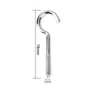 50/Pack Heavy Duty Screw Eye Hook Cup Hooks Large Eye Hook Hanger Holder