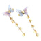 2pcs Womens Dangle Tassel Beads Hair Clip Chiffon Butterfly Hair Accessories
