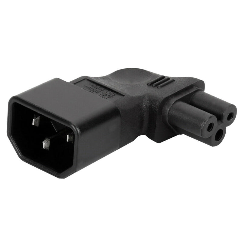 3Pin IEC 320 PDU UPS C14 To C5 Power Plug Adapter Converter Socket NEW