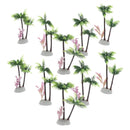 10pcs Artificial Coconut Tree Creative Scenery Decoration for   Tank Home