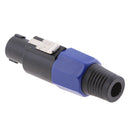 5 Pieces Professional 4-Pin Male Speaker Connector Jack Speaker Plug
