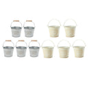10pieces Shabby Galvanised Metal Iron Flower Plants Buckets Flower Vase Pots