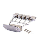 Zinc Alloy 4 String Trapeze Tailpiece with Screws for Archtop Jazz Bass Guitar