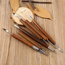 6pcs Clay Sculpting Set Wax Carving Pottery Tools Shapers Polymer Modeling Y