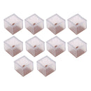 10 Pieces Clear Chair Leg Floor Protectors Furniture Pads Square Leg 42-48mm