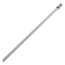 100pcs 5.9 Inches Stainless Steel Exhaust Wrap Coated Locking Cable Zip Tie
