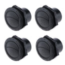 2 Pair Boat Interior Side Roof Air Exhaust Vent Ventilation Outlet Black 70x45mm