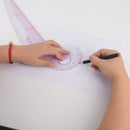 Styling design plastic ruler 3 in 1 french hip straight curve comma ruler too&M