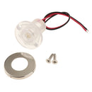 Round LED Livewell Courtesy Lights Marine Boat RV 12V DC Clear Lens