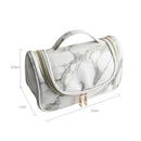 Women Organizer Insert Bag Marble Cosmetic Bag Waterproof Travel Makeup Bru