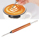 Coffee Art Needle Latte Cappuccino Accessories Rosewood Handle Decorating Tool