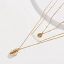 Multi Layered Necklace for Women - 3Pcs Summer Boho Necklace Chain with Pen