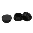10 Pcs Plastic Blanking End Caps 38mm Round Tube Insert Plug Black X2N1