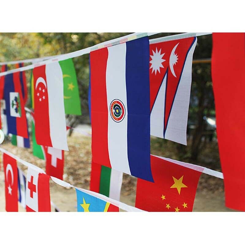 1 set Different Countries Hanging Flag / Banner Office & bar & Hotel & Home A5R6