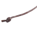 Handmade leather bracelet 22.5cm long brown F9M2