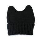 Womens Winter Devil Horns Cat Ear Crochet Braided Knit Ski Wool Beanie Cap Hat