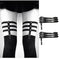 2pcs Punk Rivet Garters Belt 3 Straps Leg Ring Band Adjustable Suspenders Leg