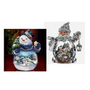 2pcs Santa Claus Snowman 5D Diamond Painting Crafts Rhinestone By Number Kit
