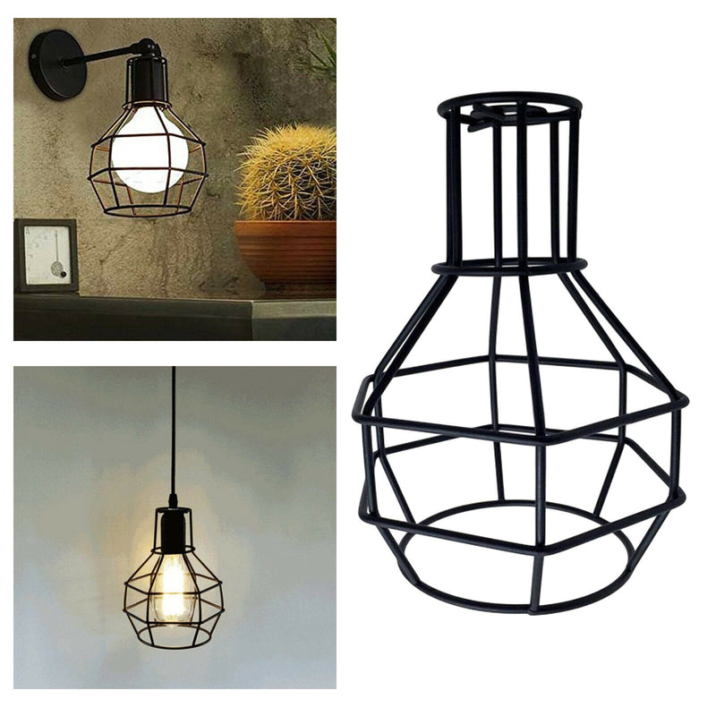 Wire Frame Pendant Light Loft Ceiling Lamp Shade Home Decor Lamp Covers Home Bar