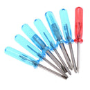 7 Pcs/set blue 45mm x 3mm mini small cross screwdriver set repair tool,
