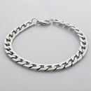 Charm Bracelet Men Cool Curb Link Chain Jewellery Decoration Thick Titanium X2T1