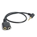 Black 2.5mm Plug To 3.5mm Headphone+Mic Jack Adapter Cable For Panasonic Ph BX