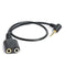 Black 2.5mm Plug To 3.5mm Headphone+Mic Jack Adapter Cable For Panasonic Ph BX