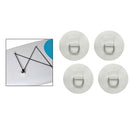 4pcs Stainless Steel D-Ring Pad Patch PVC Round For Inflatable Boat Raft Dinghy