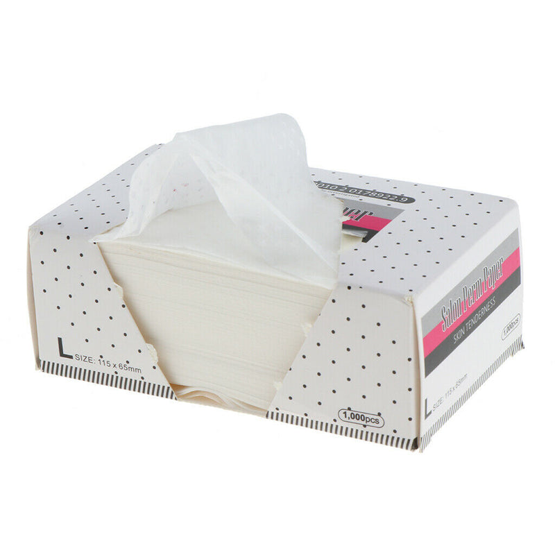 Box of 1000 Sheet Disposable Salon Electric Hair Perming Dyeing Paper End Wraps