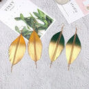 Fashion Jewelry Fuorescent Double Color Exotic Dangle Eardrop Earring Long