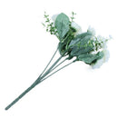 15 buds 1 bunch mini artificial pink silk flower white mariee