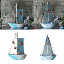2Pcs Wooden Nautical Lighthouse Anchor Wall Hanging Ornament, Beach Wooden Boat